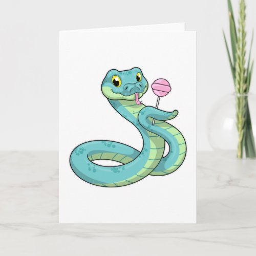 Snake with Lollipop Card