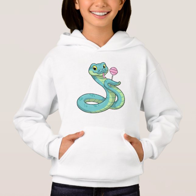 Snake with Lollipop Hoodie (Front)