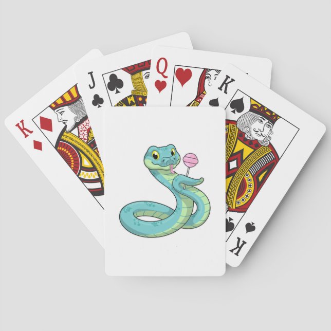 Snake with Lollipop Poker Cards (Back)