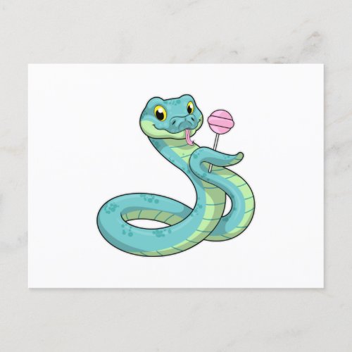 Snake with Lollipop Postcard