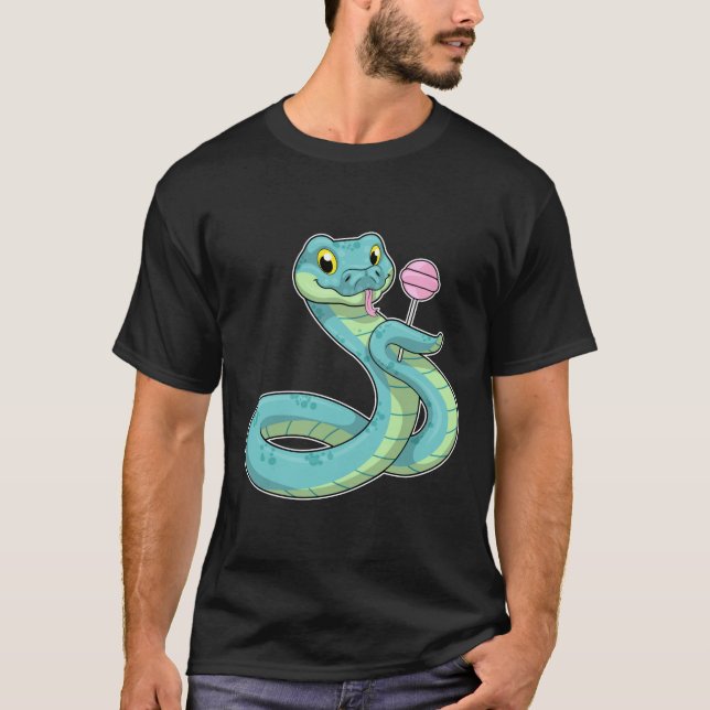 Snake with Lollipop T-Shirt (Front)