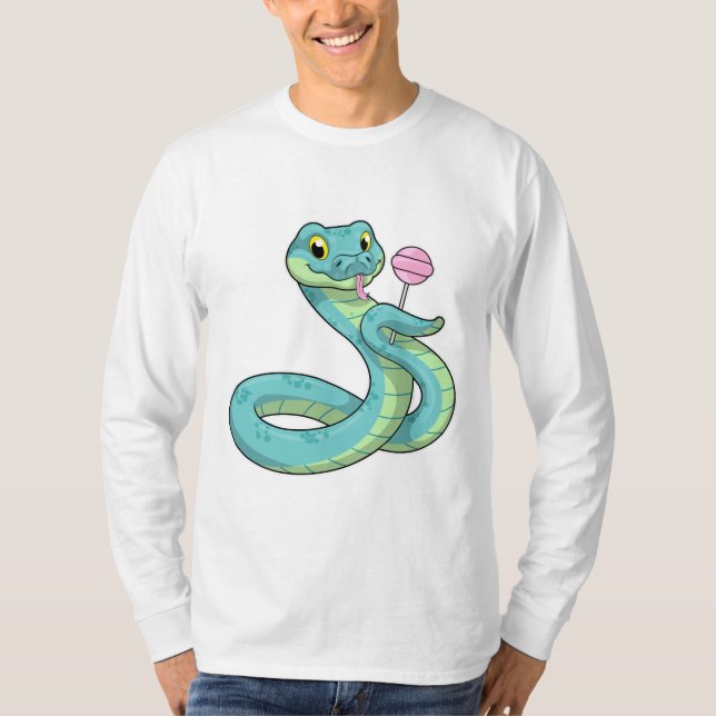 Snake with Lollipop T-Shirt (Front)