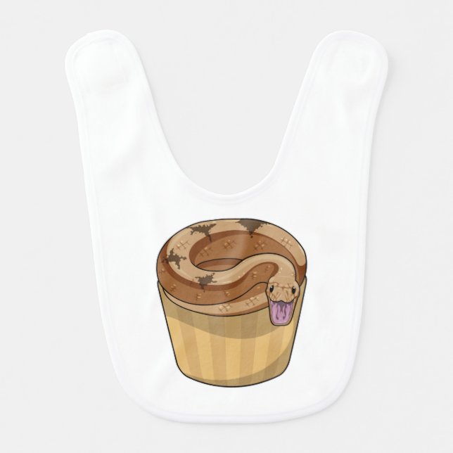 Snake with Muffin Baby Bib (Front)