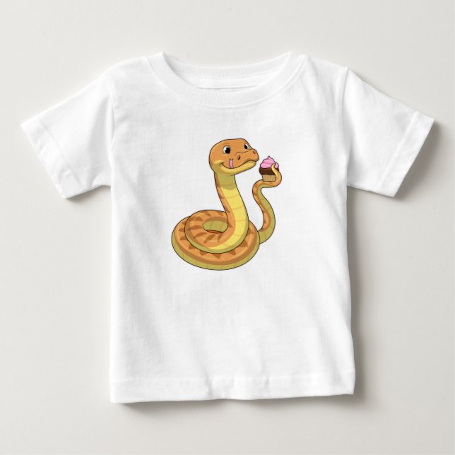 Snake with Muffin Baby T-Shirt (Front)