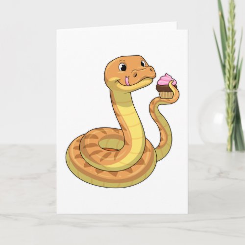 Snake with Muffin Card