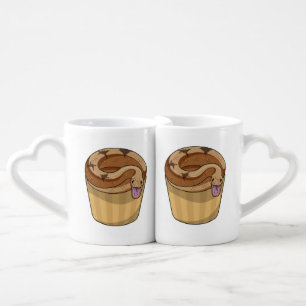 Snake with Muffin Coffee Mug Set