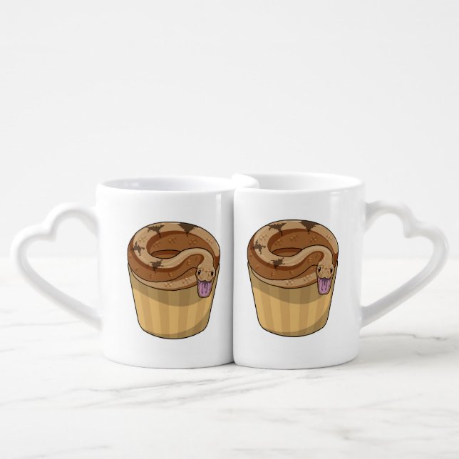 Snake with Muffin Coffee Mug Set (Front Nesting)