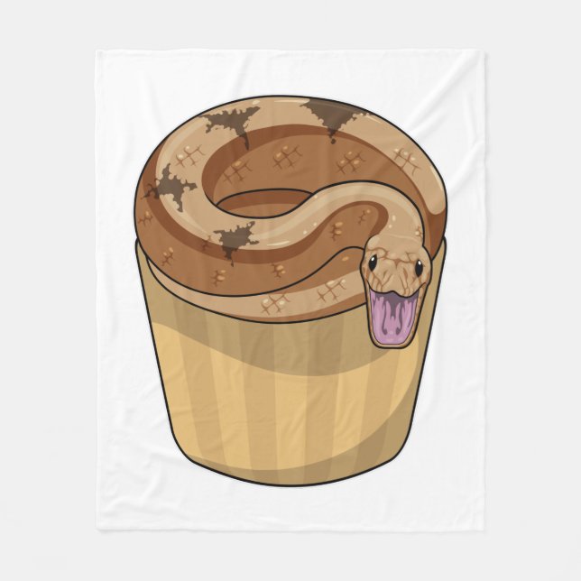 Snake with Muffin Fleece Blanket (Front)