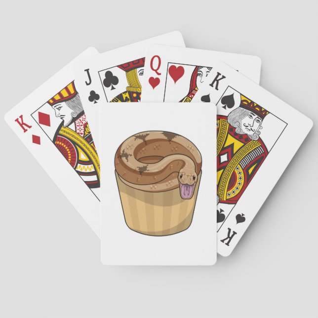 Snake with Muffin Poker Cards (Back)