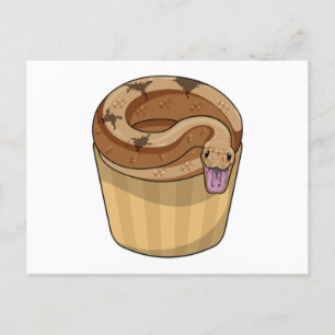 Snake with Muffin Postcard