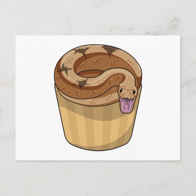 Snake with Muffin Postcard (Front)