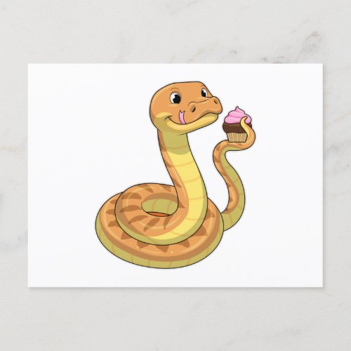 Snake with Muffin Postcard