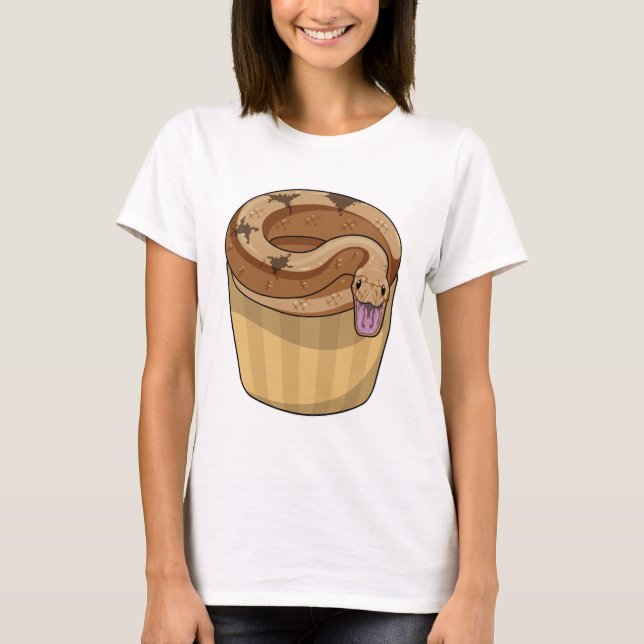 Snake with Muffin T-Shirt (Front)