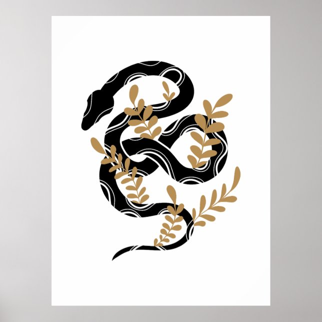 Snake with plants poster (Front)