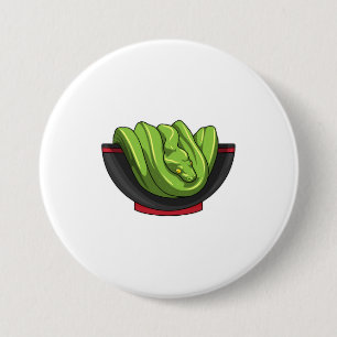 Snake with Ramen Bowl Button