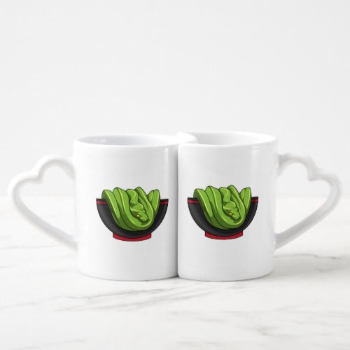 Snake with Ramen Bowl Coffee Mug Set