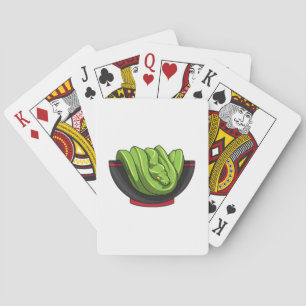 Snake with Ramen Bowl Poker Cards