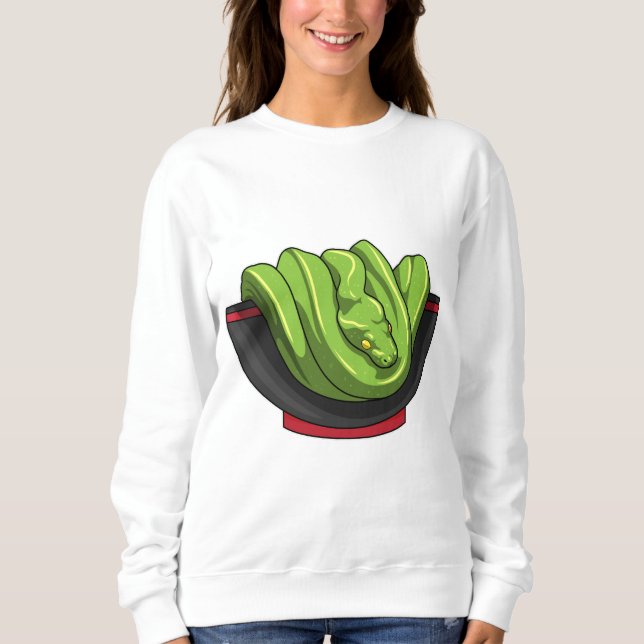 Snake with Ramen Bowl Sweatshirt (Front)