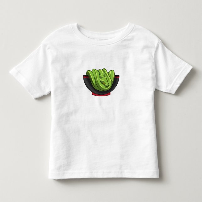Snake with Ramen Bowl Toddler T-shirt (Front)