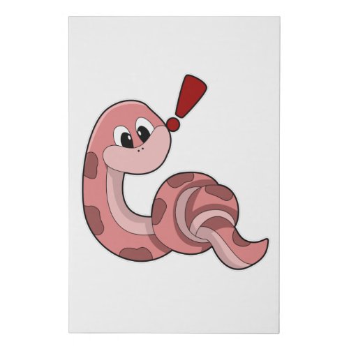 Snake with red Stains Faux Canvas Print