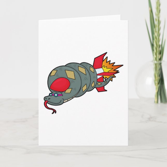 Snake with Rocket Card (Front)