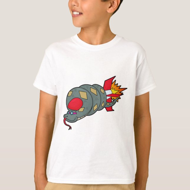 Snake with Rocket T-Shirt (Front)