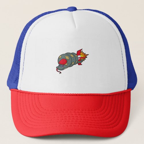 Snake with Rocket Trucker Hat