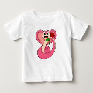 Snake with Rose Baby T-Shirt