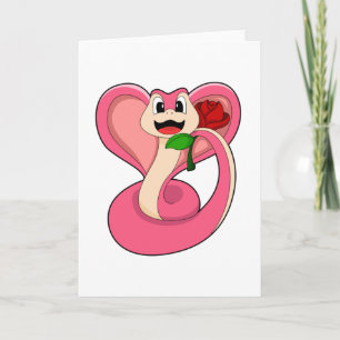 Snake with Rose Card