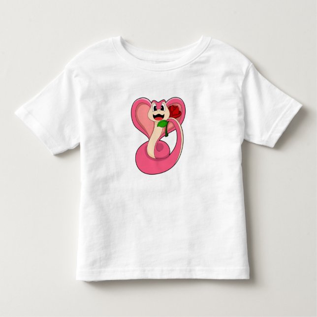 Snake with Rose Toddler T-shirt (Front)