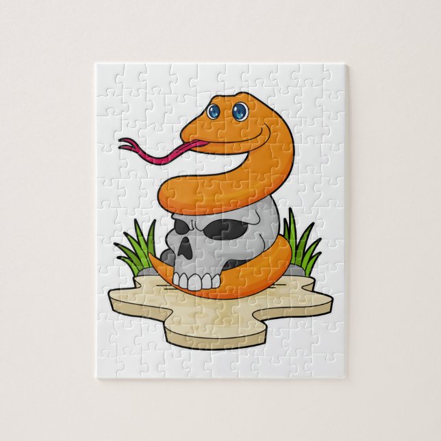 Snake with Skull Jigsaw Puzzle (Vertical)