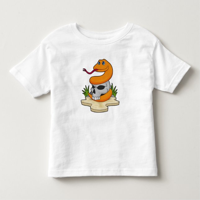 Snake with Skull Toddler T-shirt (Front)