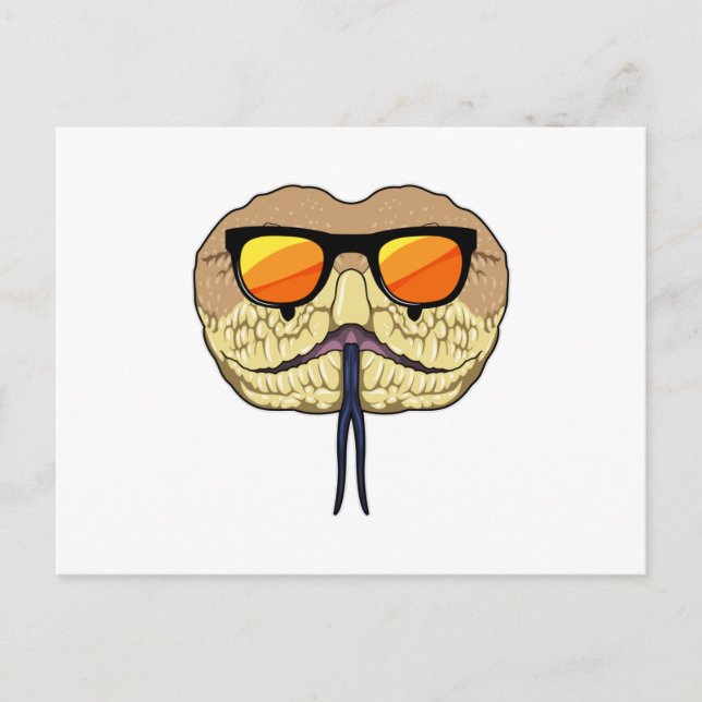 Snake with Sunglasses Postcard (Front)