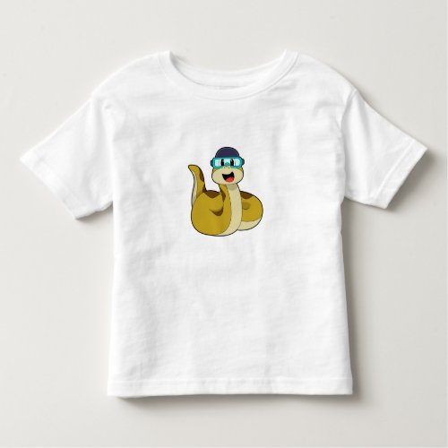 Snake with Swimming goggles Toddler T_shirt