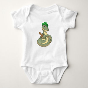 Snake with Sword Baby Bodysuit