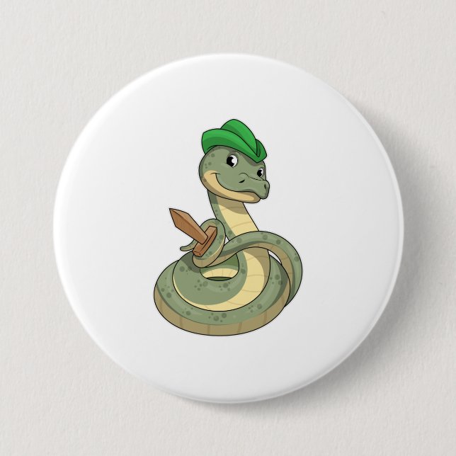 Snake with Sword Button (Front)