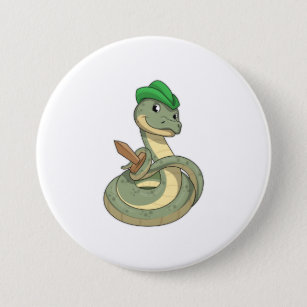 Snake with Sword Button