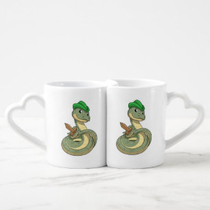 Snake with Sword Coffee Mug Set