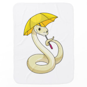 Snake with Umbrella Baby Blanket