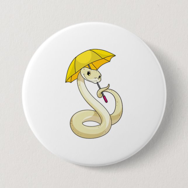 Snake with Umbrella Button (Front)