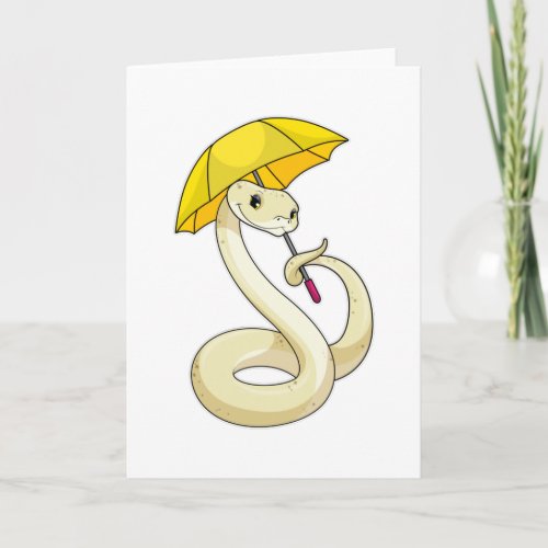 Snake with Umbrella Card