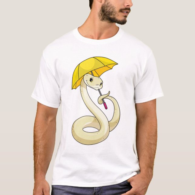 Snake with Umbrella T-Shirt (Front)