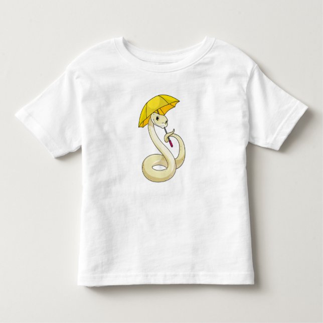 Snake with Umbrella Toddler T-shirt (Front)