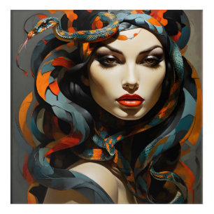 Snake woman art
