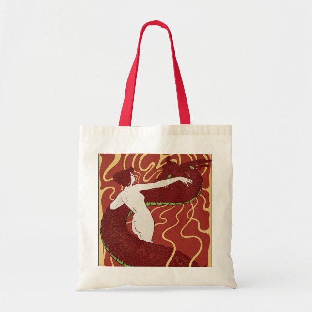 Snake & Woman Tote Bag (Front)