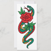 Snake Wrapped Around a Red Rose Tattoo Art (Front)