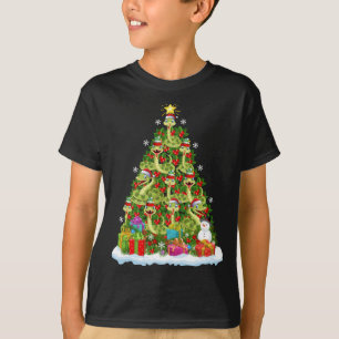 Snake Xmas Tree Lighting Santa Snake Christmas T-Shirt