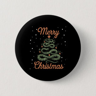 Snake Xmas Tree Snakes Christmas Tree Merry Christ Button