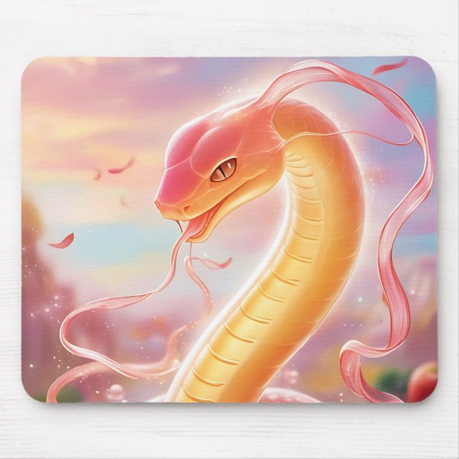 Snake Year 2025: Embracing Luck and Prosperity Mouse Pad (Front)