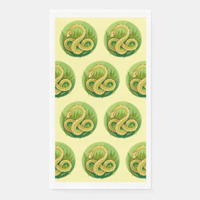 Snake Year 2025: Embracing Luck and Prosperity Paper Guest Towels (Front)